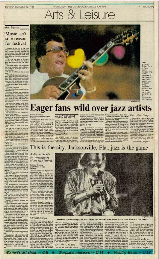 Florida Times Union Features Robert Conti Performance