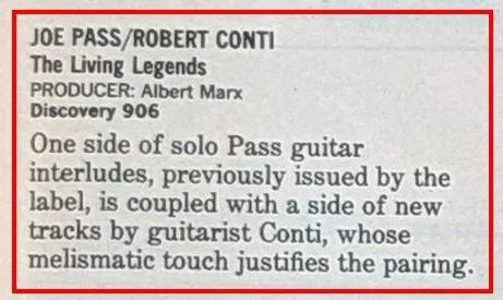 Billboard Recommended June 1985 Living Legends closeup