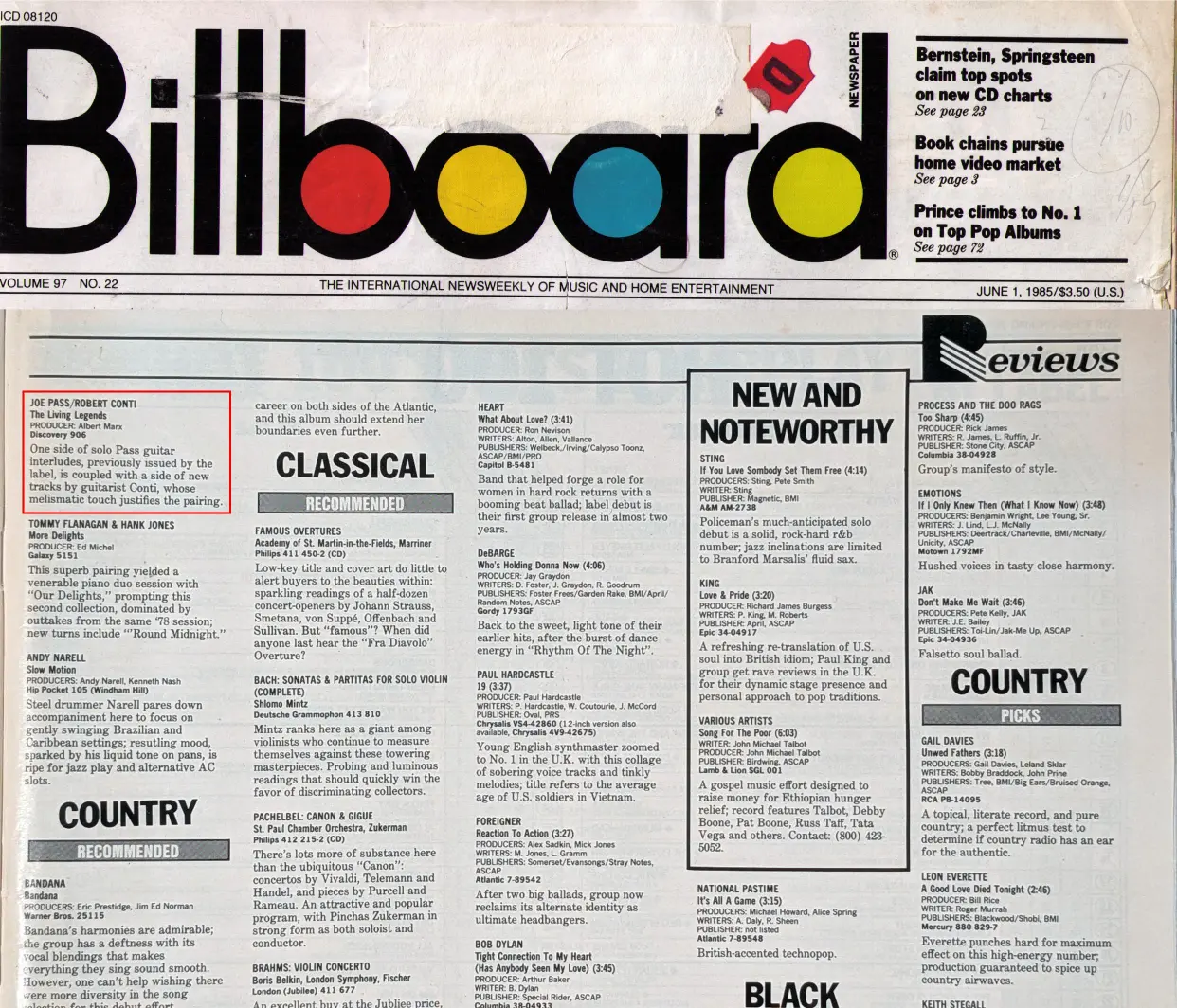 Billboard Recommended June 1985 Living Legends