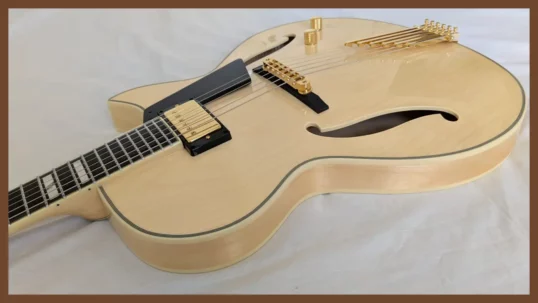 16" Blonde Entrada Studio Guitar - Image 8